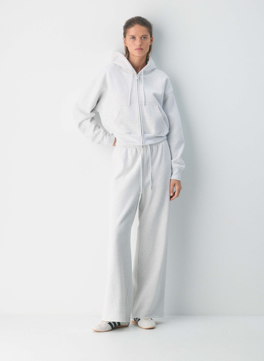 mysig sweatfleece mega flutter sweatpants heather cloud white