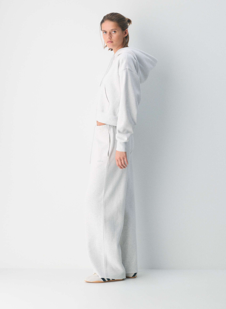 mysig sweatfleece mega flutter sweatpants heather cloud white