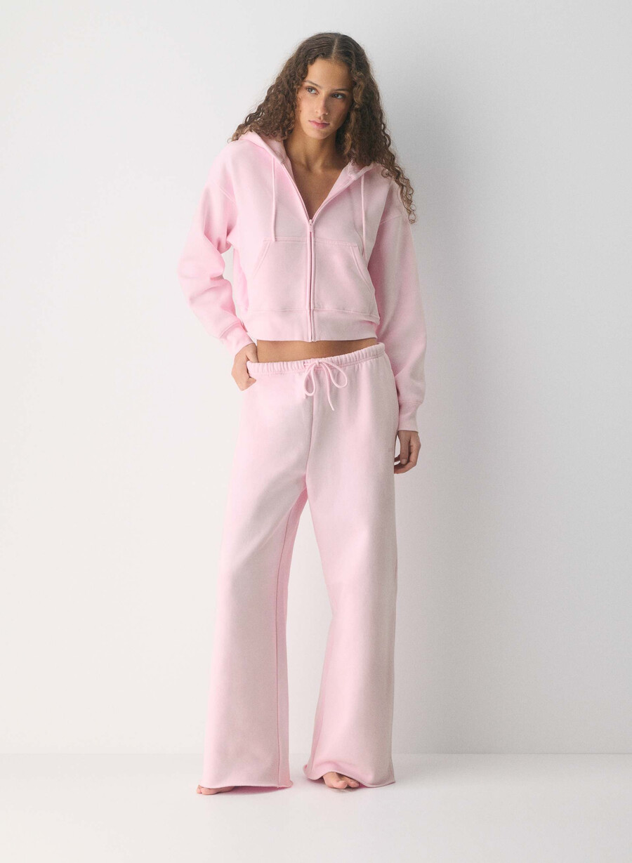 mysig sweatfleece mega flutter träningsbyxa villa rosa