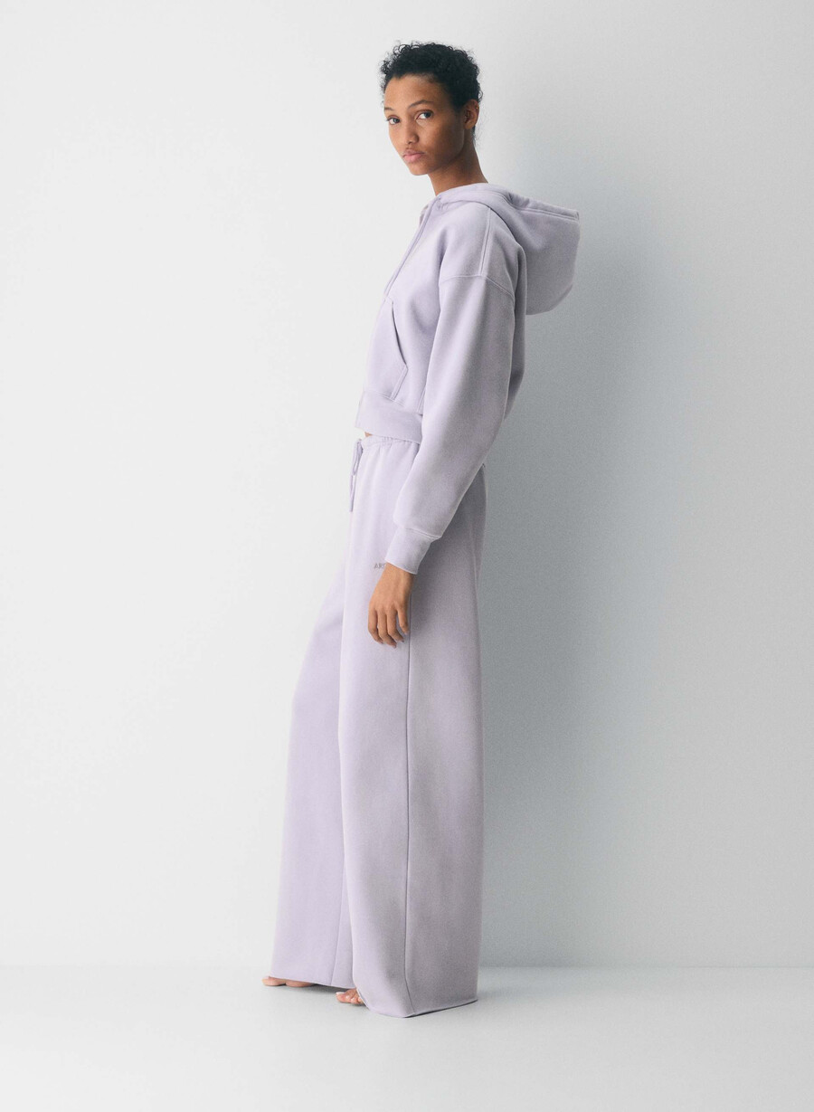 mysig sweatfleece mega flutter sweatpants wildblommor lila