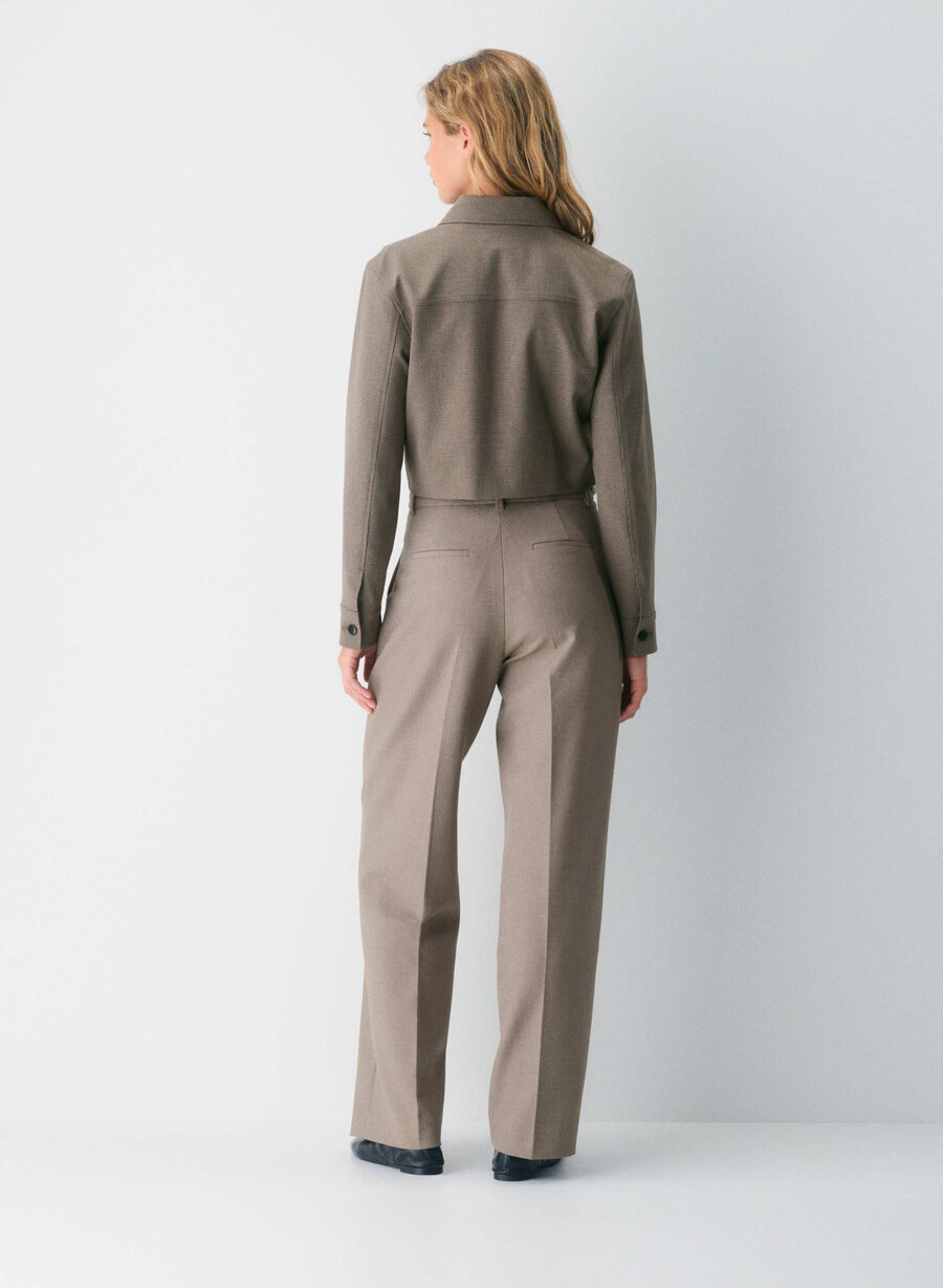 the effortless pant curve-fit - Återväsentlig heather nomad taupe