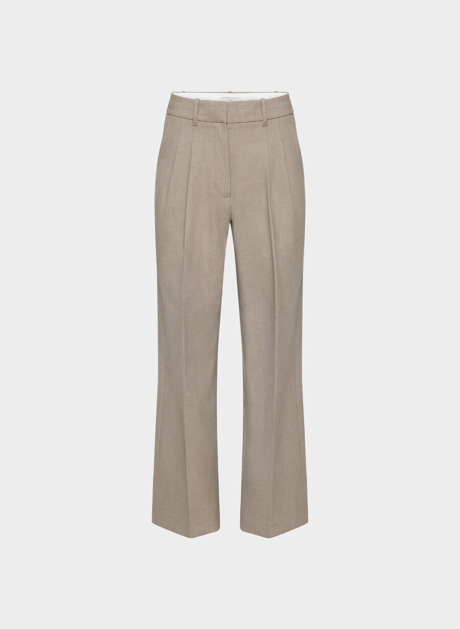 the effortless pant curve-fit - Återväsentlig heather nomad taupe