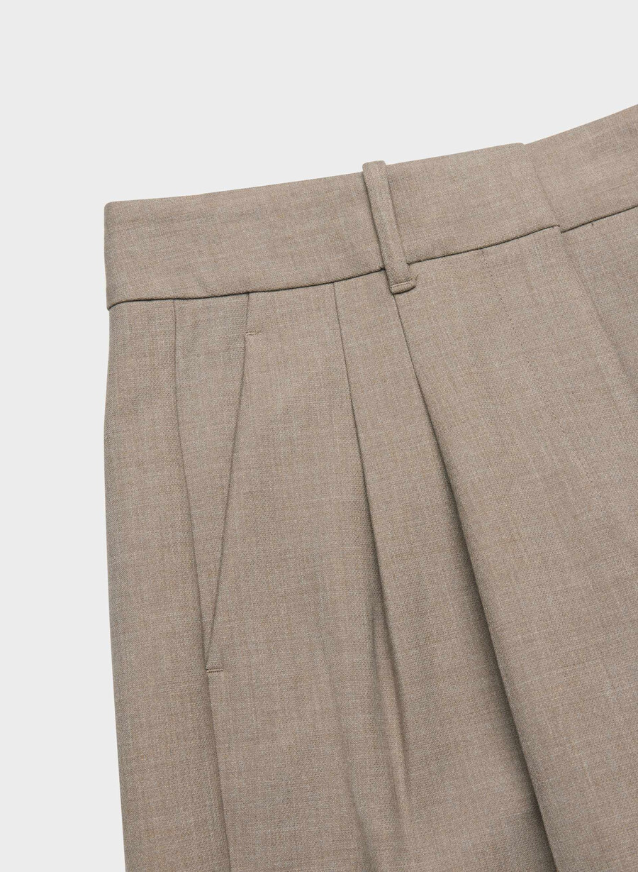 the effortless pant curve-fit - Återväsentlig heather nomad taupe