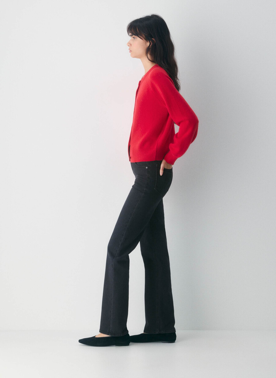 essential wool cashmere london cardigan blinkande rÖd