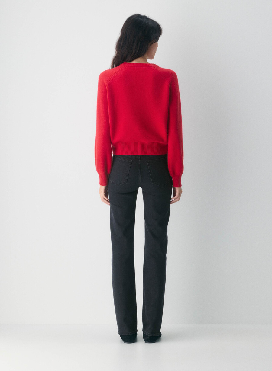 essential wool cashmere london cardigan blinkande rÖd