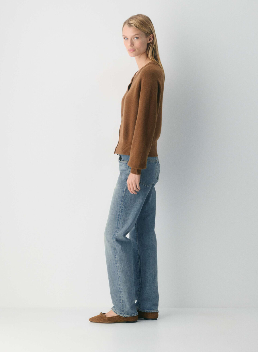 essential wool cashmere london cardigan chocolatier brown