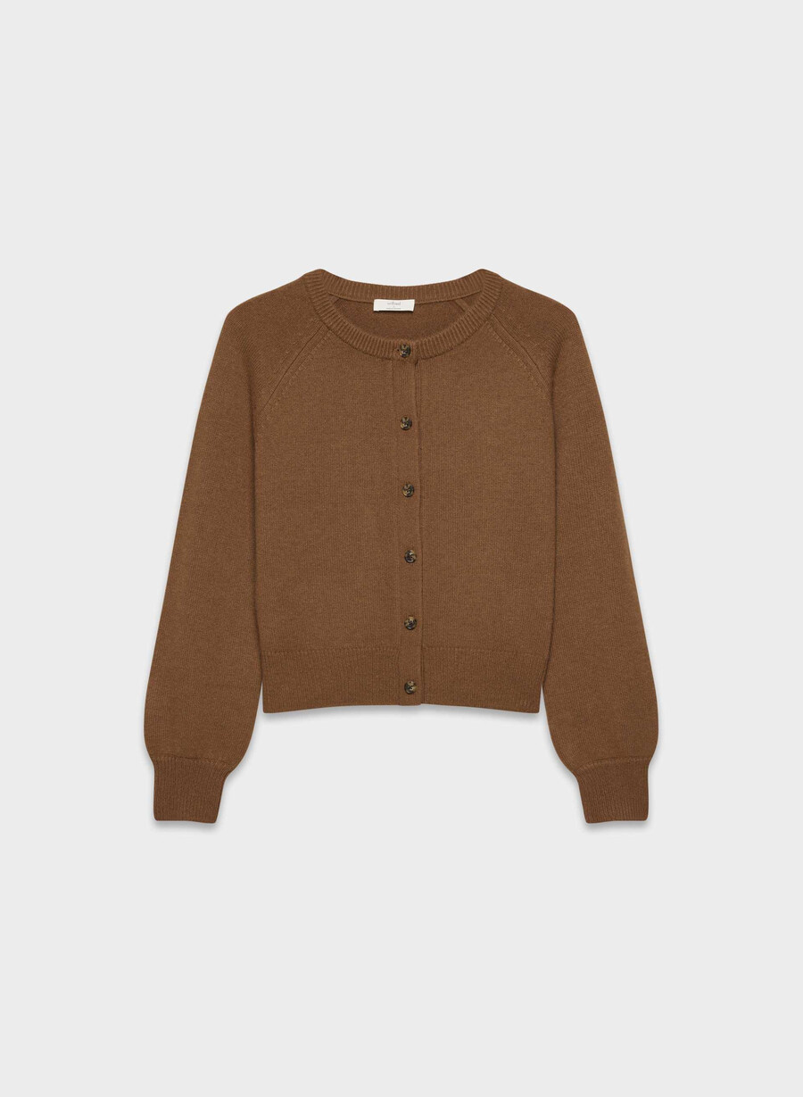 essential wool cashmere london cardigan chocolatier brown