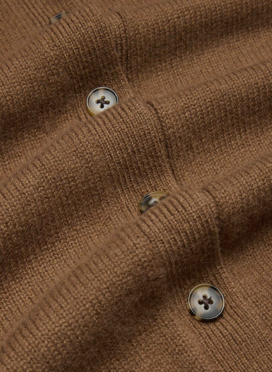 essential wool cashmere london cardigan chocolatier brown