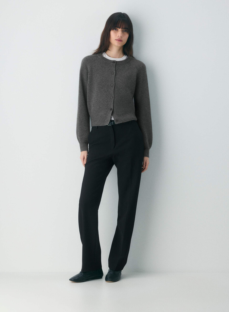 essential wool cashmere london cardigan ljunggrön