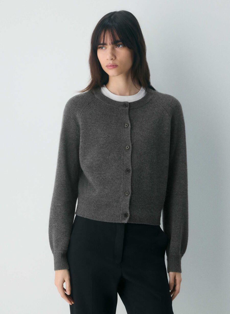 essential wool cashmere london cardigan ljunggrön