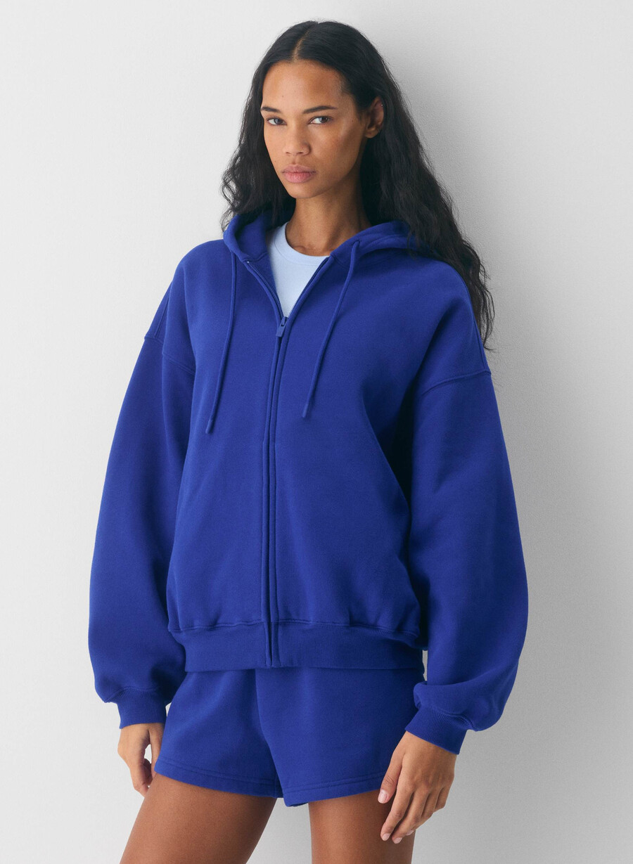 mysig fleece mega zip hoodie ablaze blÅ