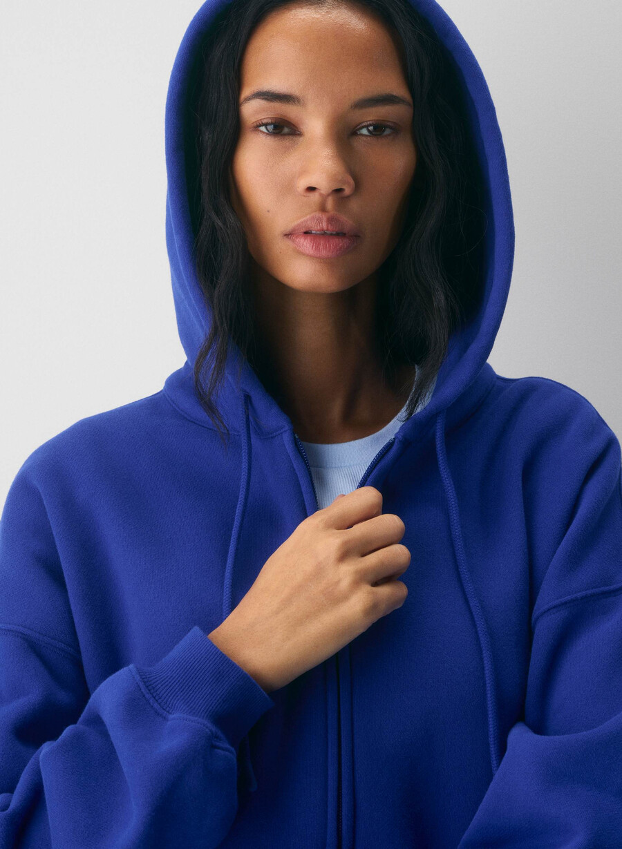 mysig fleece mega zip hoodie ablaze blÅ