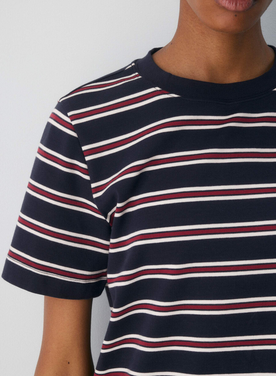 interlock bomullsfunktions-t-shirt dk nt nvy cordovan