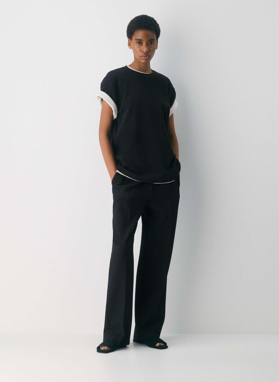 interlock bomull pegasus t-shirt svart