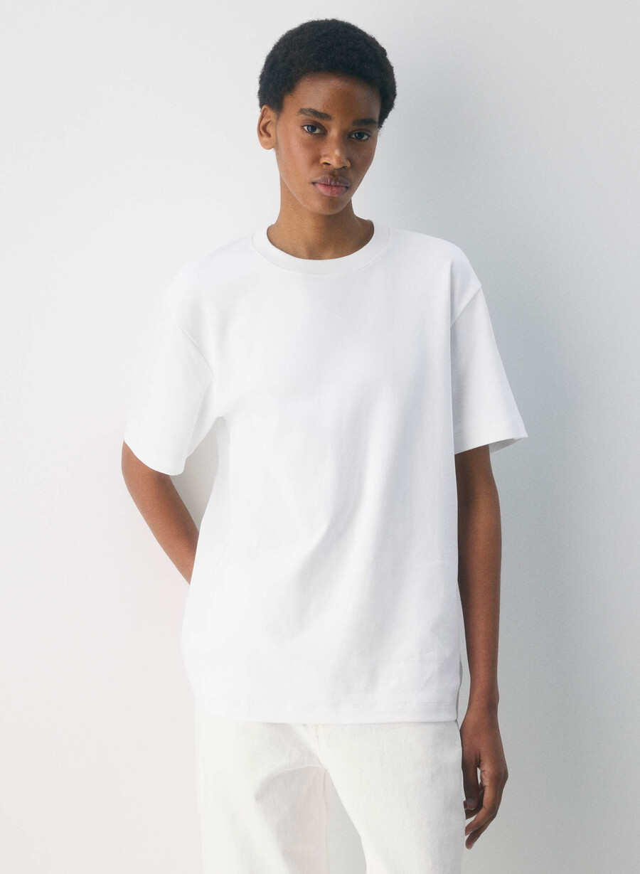 interlock bomull pegasus t-shirt vit