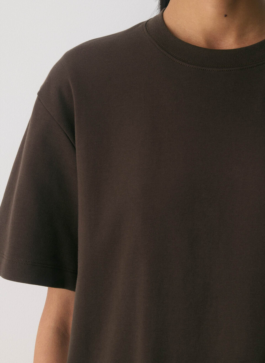 interlock cotton pegasus t-shirt mokkabrun