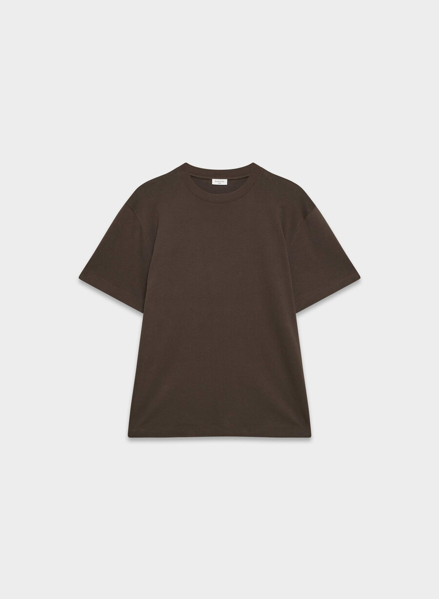 interlock cotton pegasus t-shirt mokkabrun