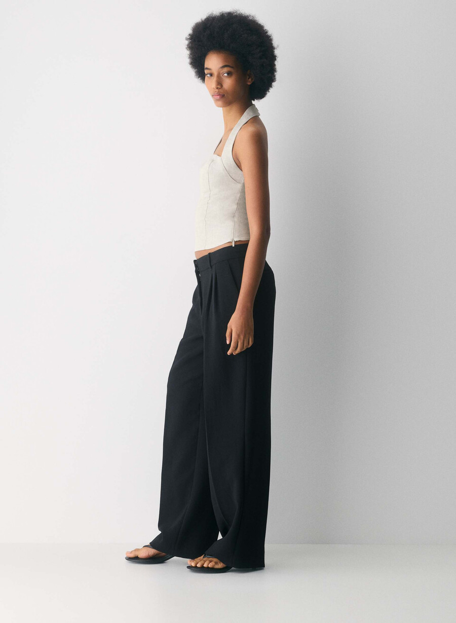 whisper linen halter top ofärgad ecru