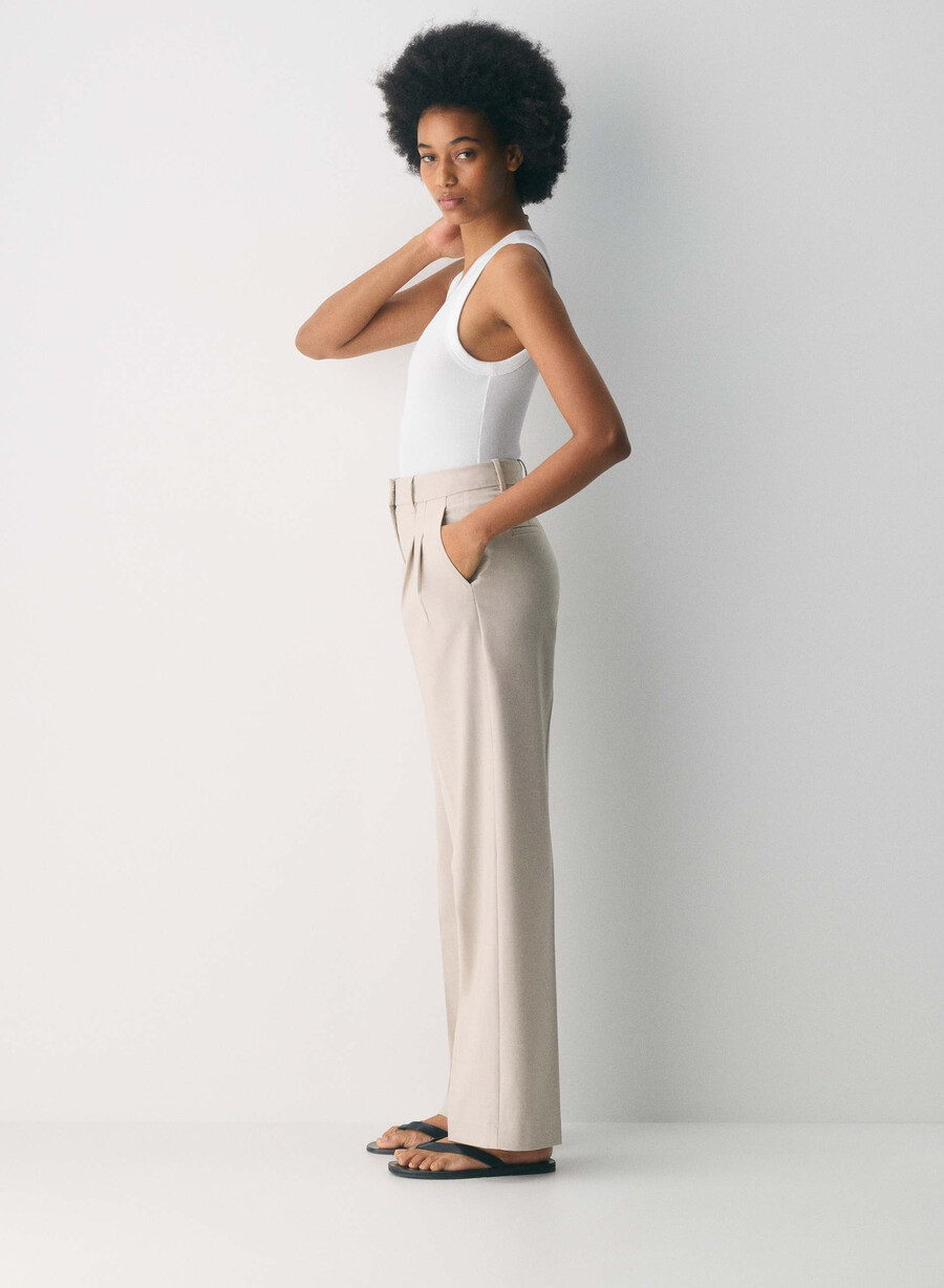 the effortless pant - reessential light heather matt pearl