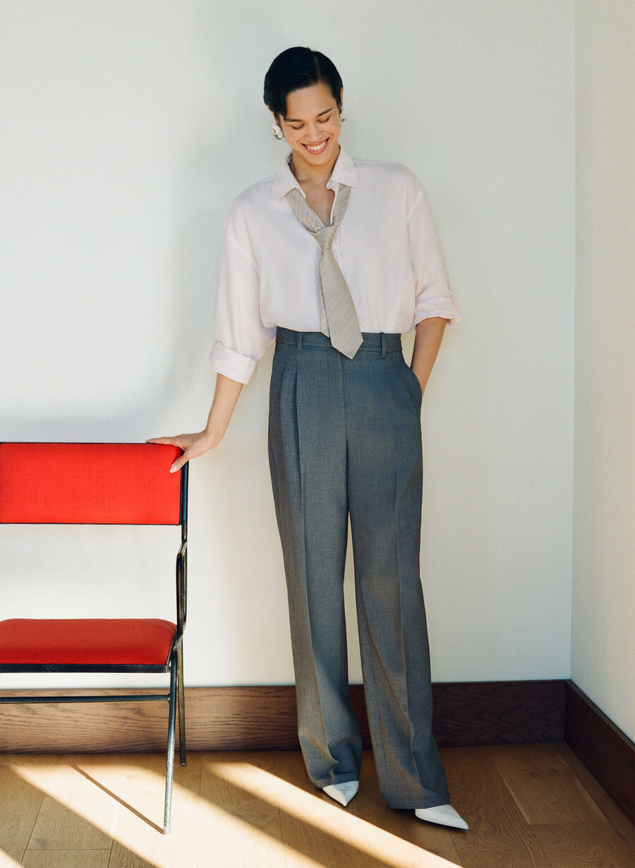 the effortless pant - reessential light heather mÖrkgrÅ