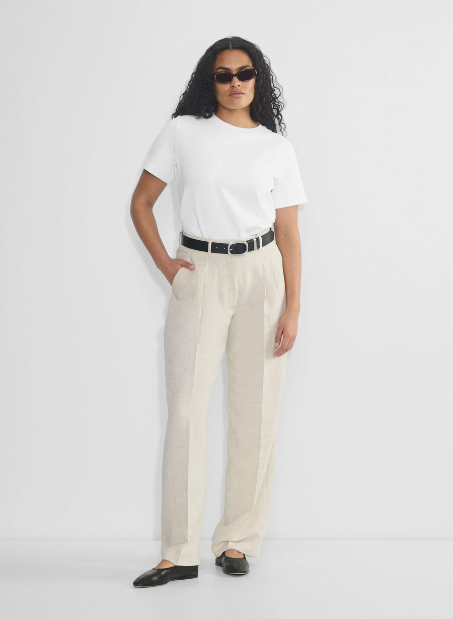 the effortless pant curve-fit – cruiselinen naturlig ecru