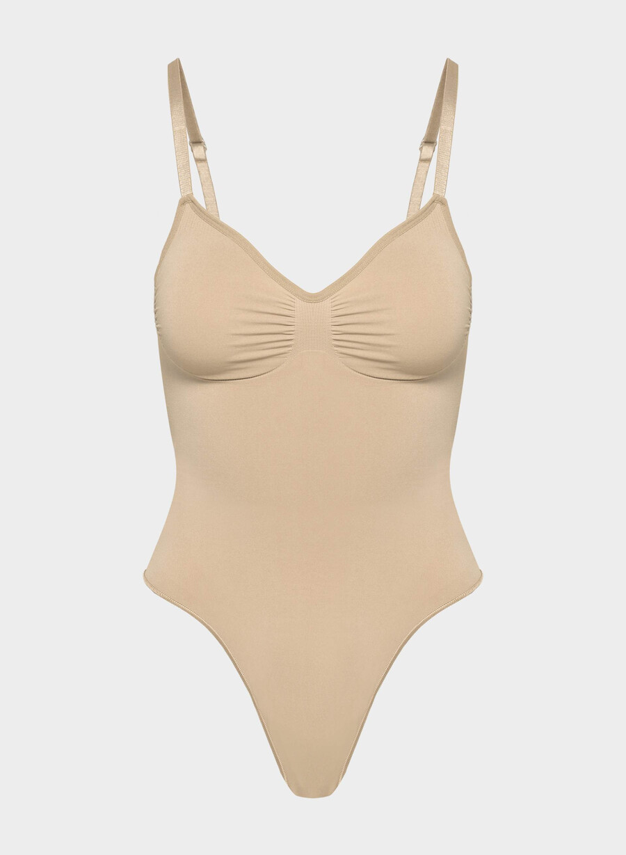 shapeenhance lågryggig thongbody mjuk brun