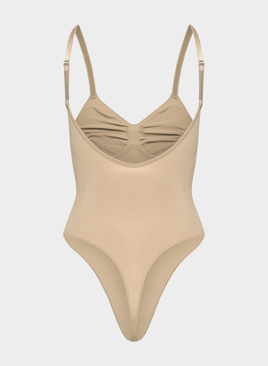 shapeenhance lågryggig thongbody mjuk brun