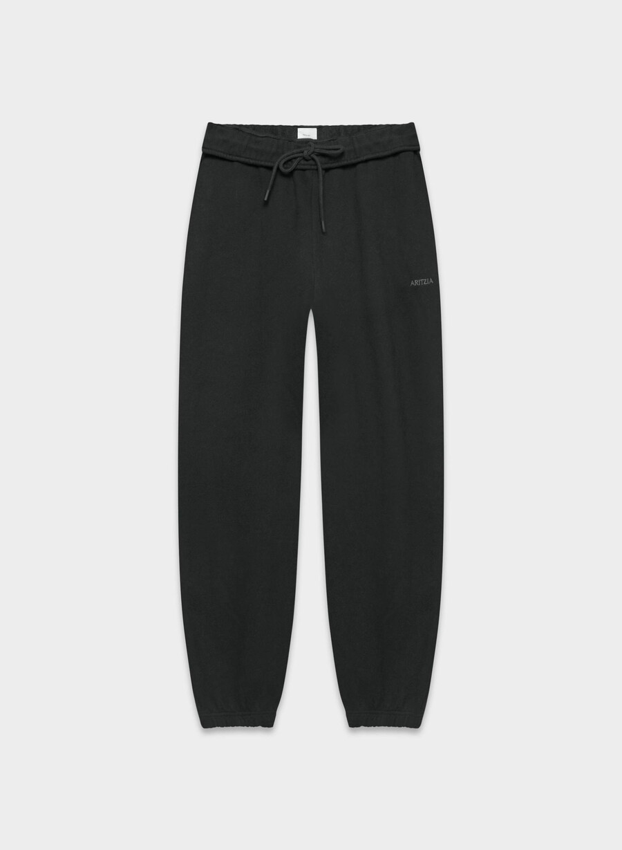mysig sweatfleece mega foldover baggy jogger svart