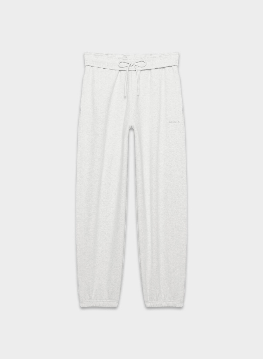 mysig sweatfleece mega foldover baggy jogger heather cloud white