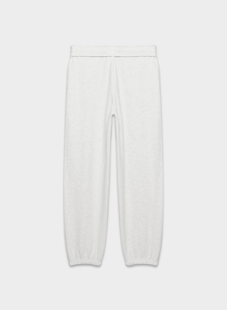 mysig sweatfleece mega foldover baggy jogger heather cloud white