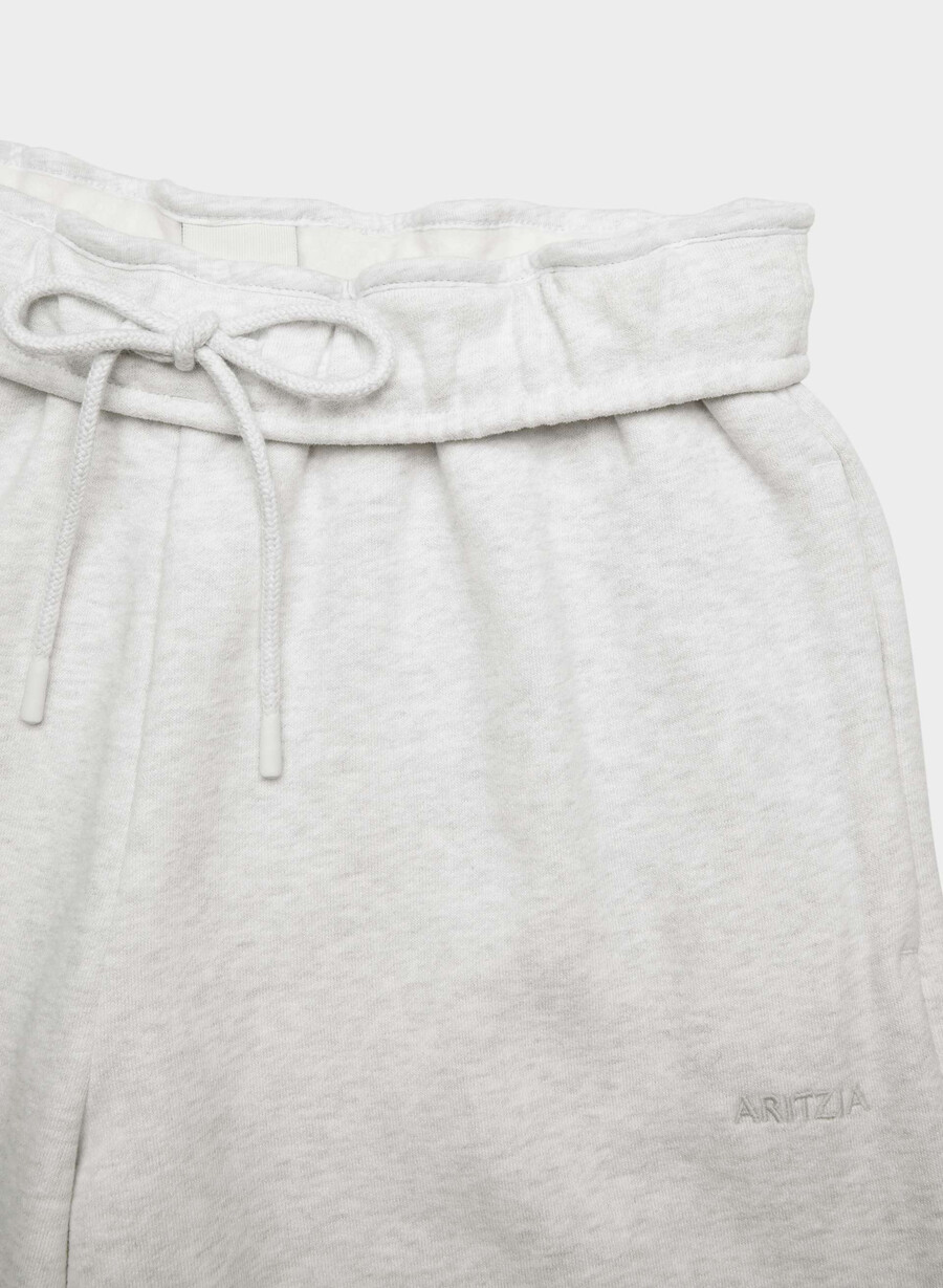 mysig sweatfleece mega foldover baggy jogger heather cloud white