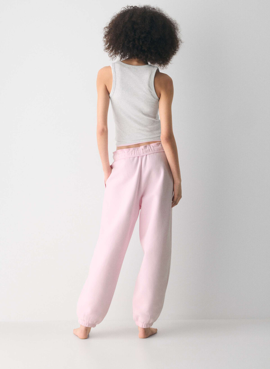 mysig sweatfleece mega foldover baggy jogger villa rosa