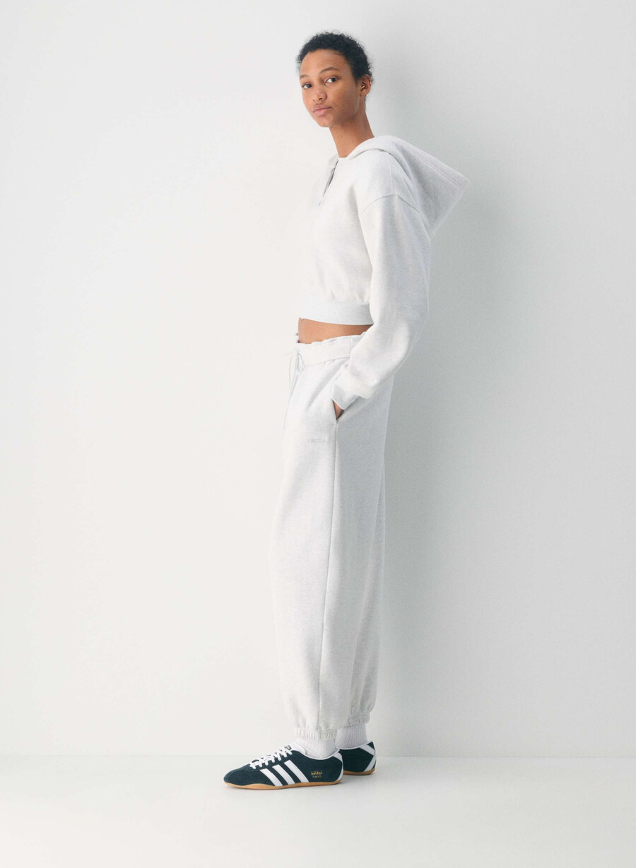 mysig sweatfleece mega foldover baggy jogger villa blÅ