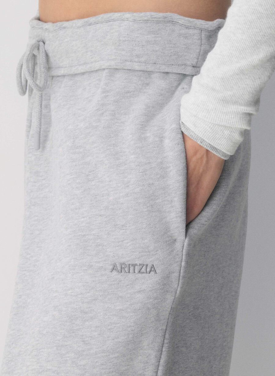 mysig sweatfleece mega foldover baggy jogger ljungfärgad krom