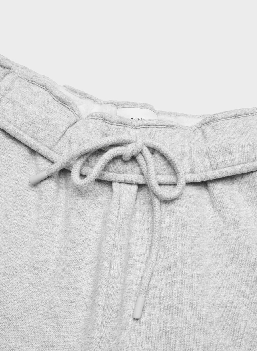 mysig sweatfleece mega foldover baggy jogger ljungfärgad krom