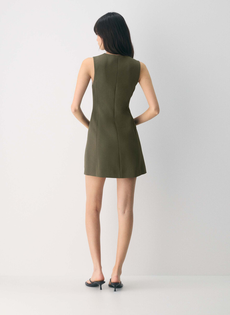 regal dress - crepette dark olive