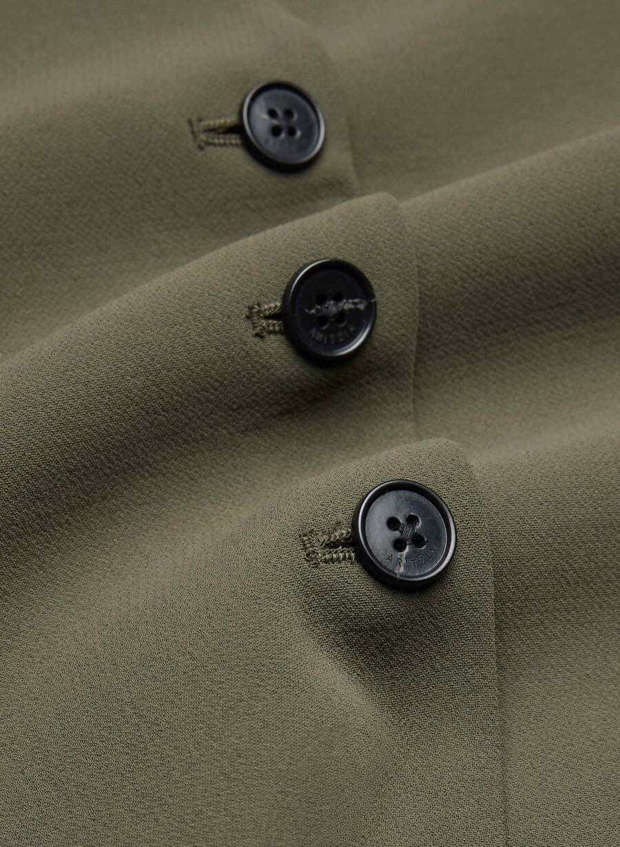 regal dress - crepette dark olive