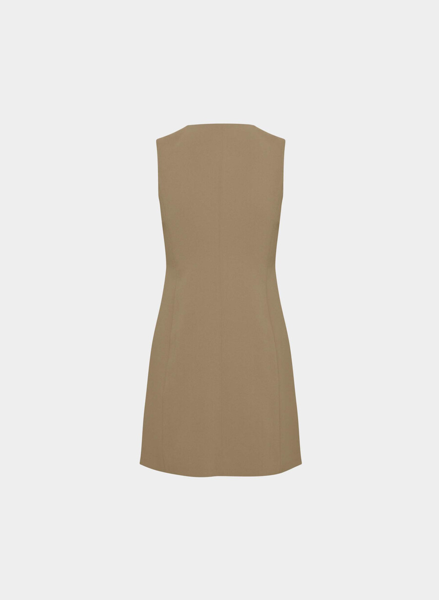 regal dress - crepette folio brown
