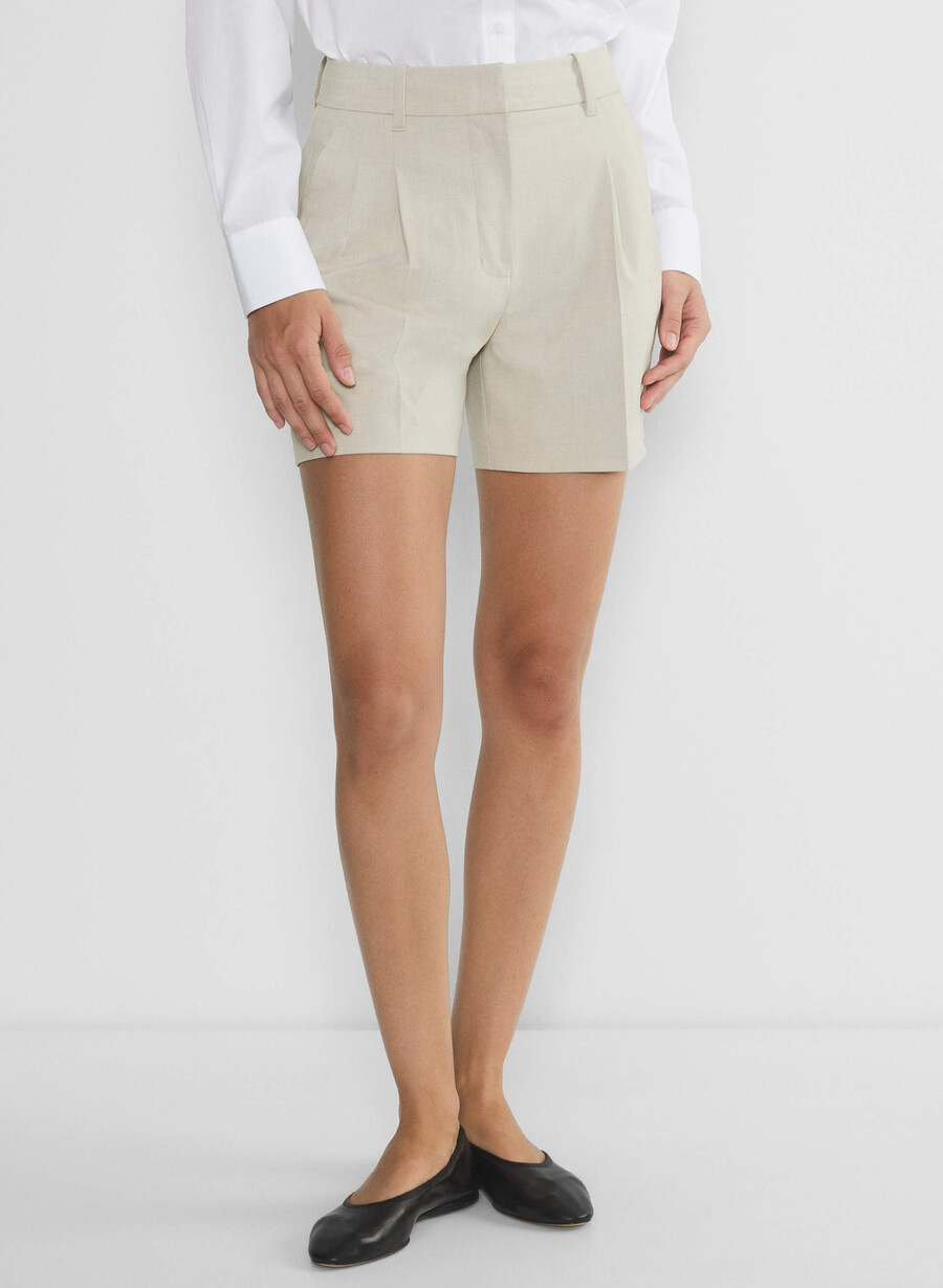 the effortless short mid-thigh - reessential light heather matt pearl