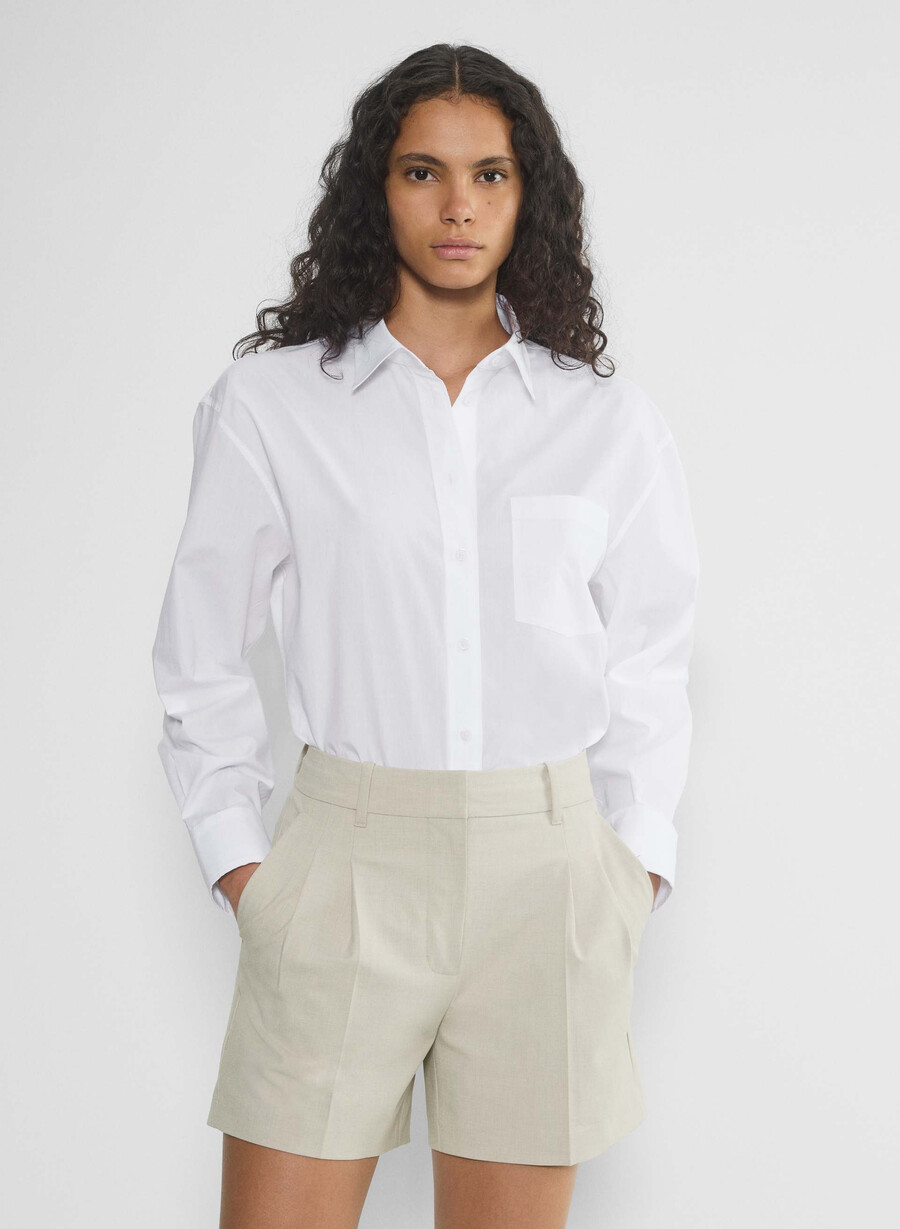 the effortless short mid-thigh - reessential light heather matt pearl