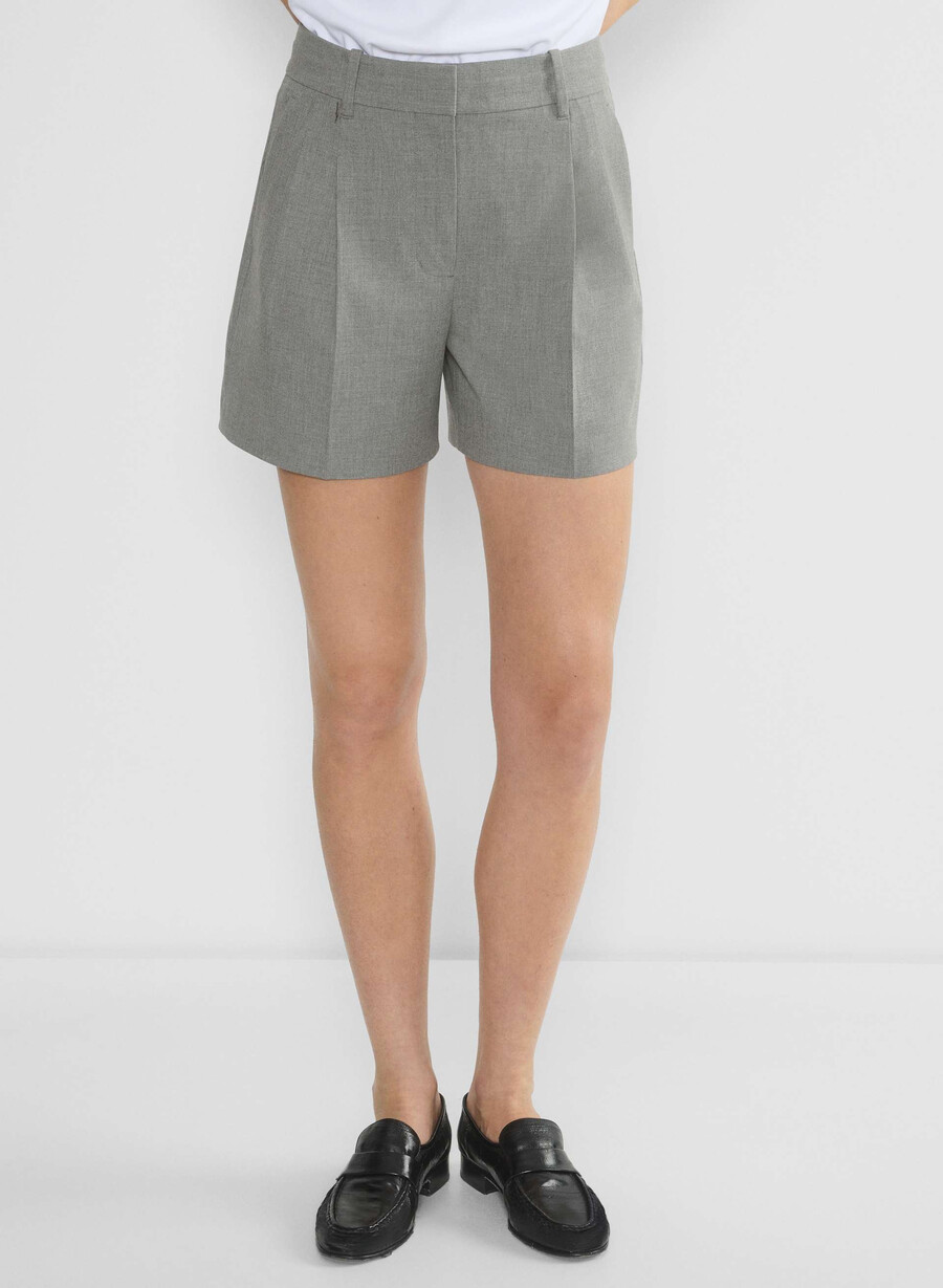 the effortless short mid-thigh - reessential light heather dark grey