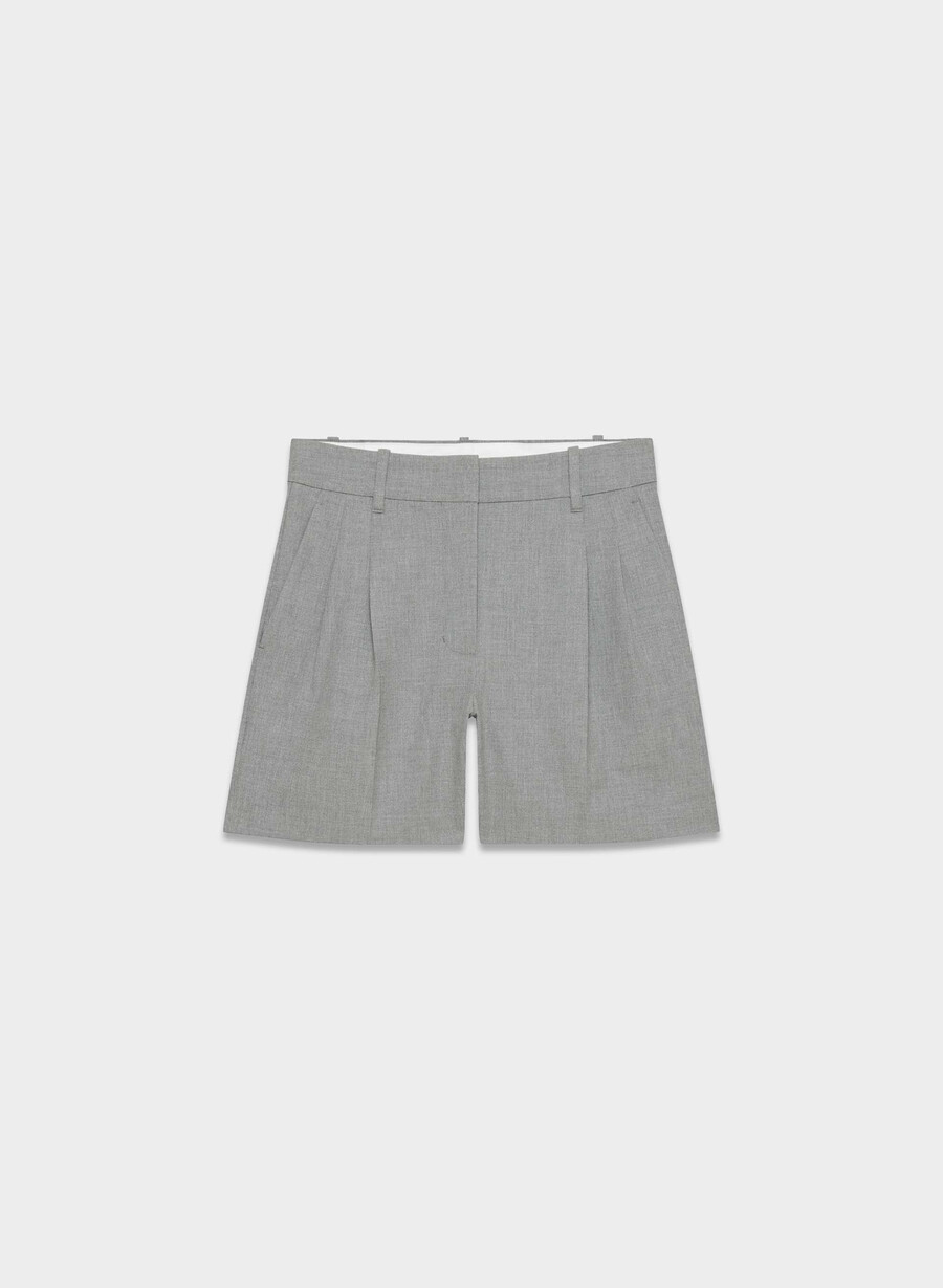 the effortless short mid-thigh - reessential light heather dark grey