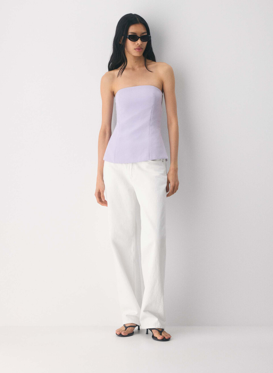 posh tube top - crepette vildblomma lila