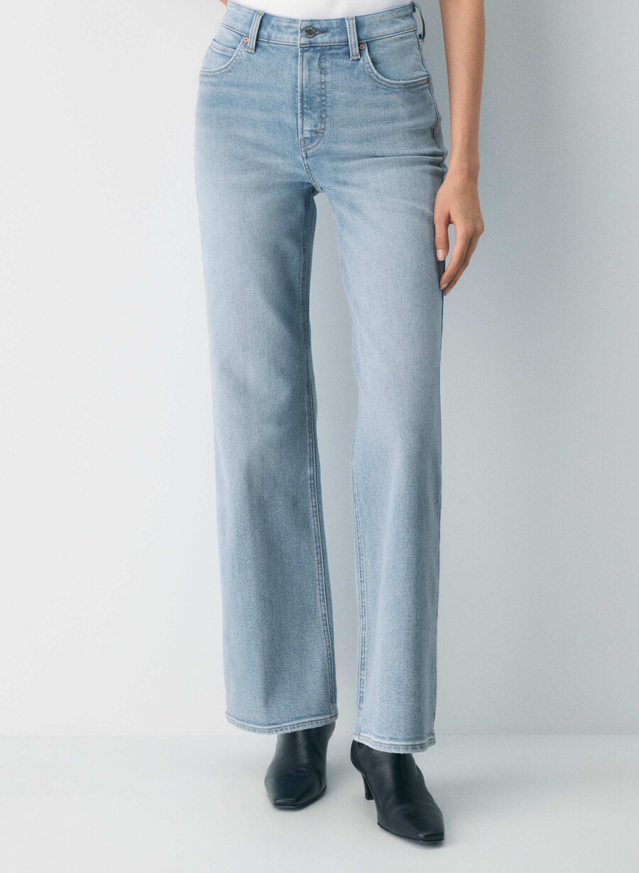 denim forum 90-talets snatched high-made wide jeans 7 yrs bleu taboo