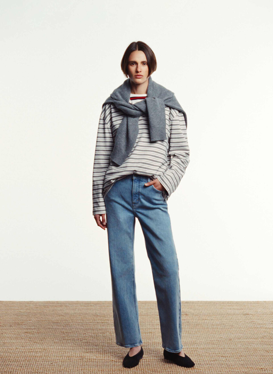 denim forum 90-talets snatched high-made wide jeans 7 yrs bleu taboo