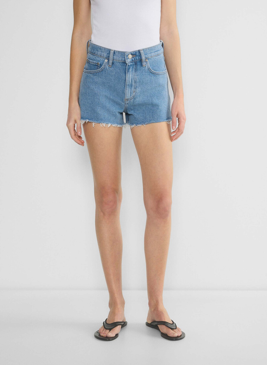 denim forum jodie höghöjds mini jeansshorts no-stress ljusblÅ