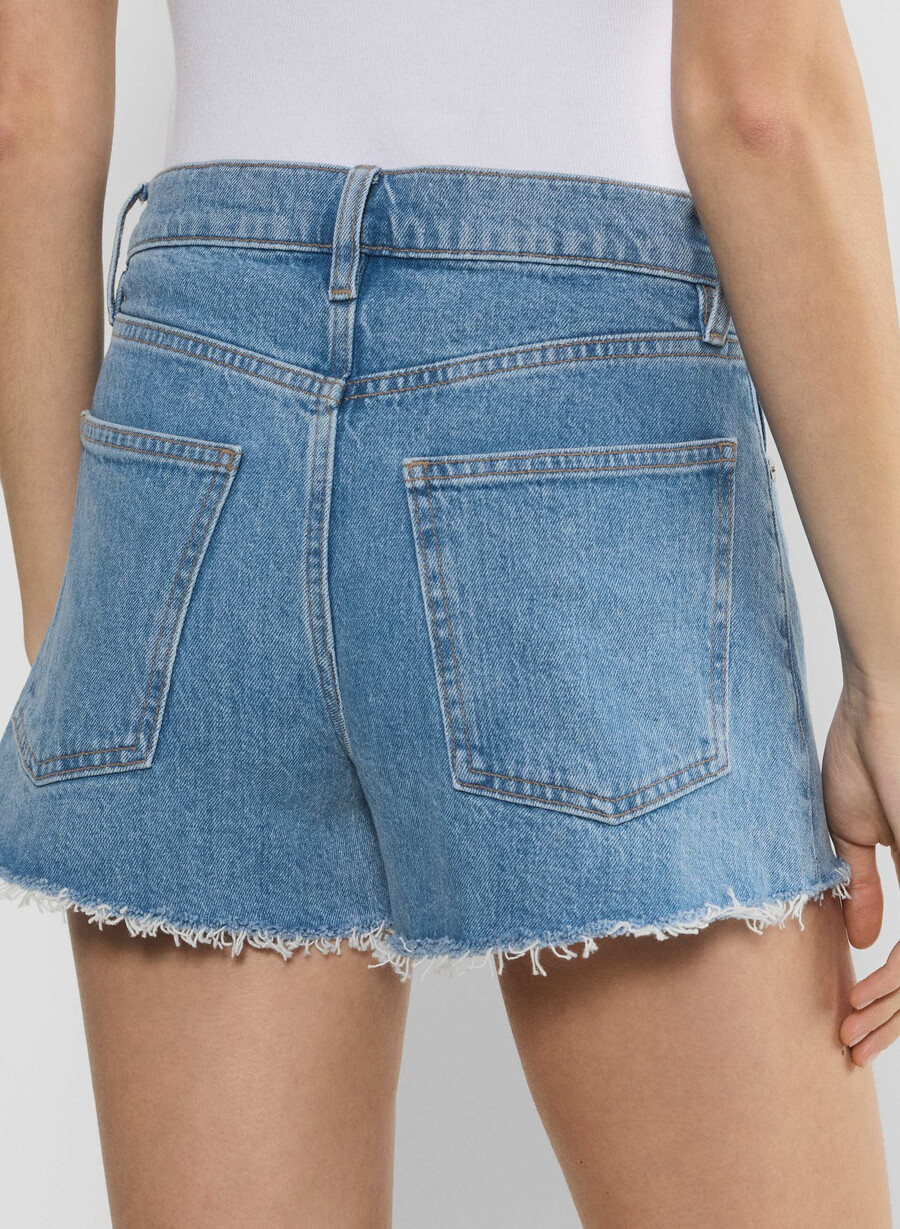 denim forum jodie höghöjds mini jeansshorts no-stress ljusblÅ