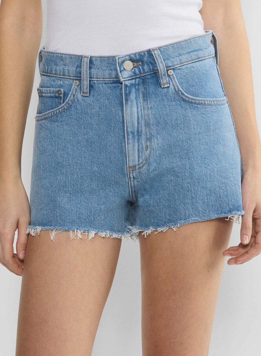 denim forum jodie höghöjds mini jeansshorts no-stress ljusblÅ