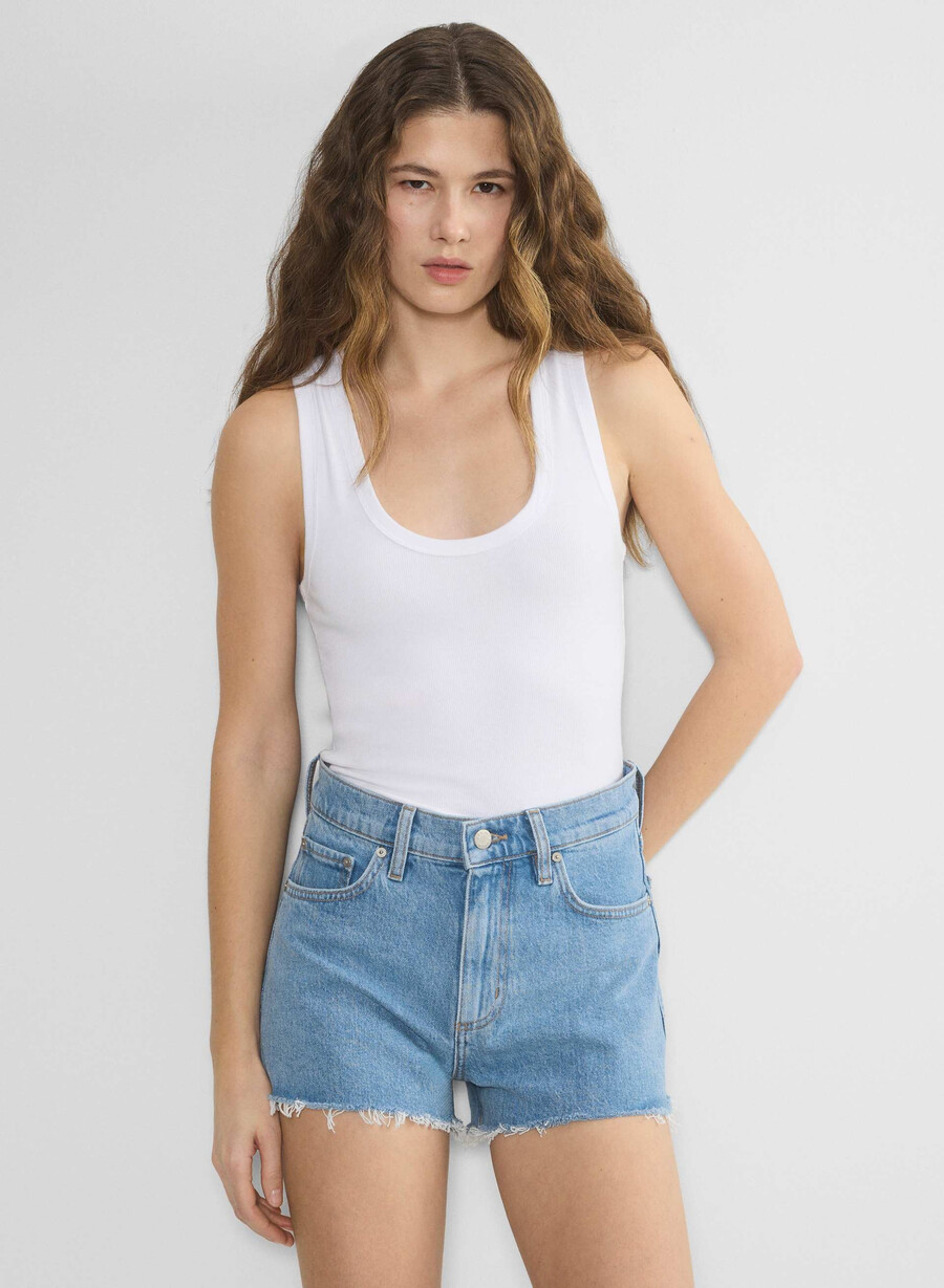 denim forum jodie höghöjds mini jeansshorts no-stress ljusblÅ