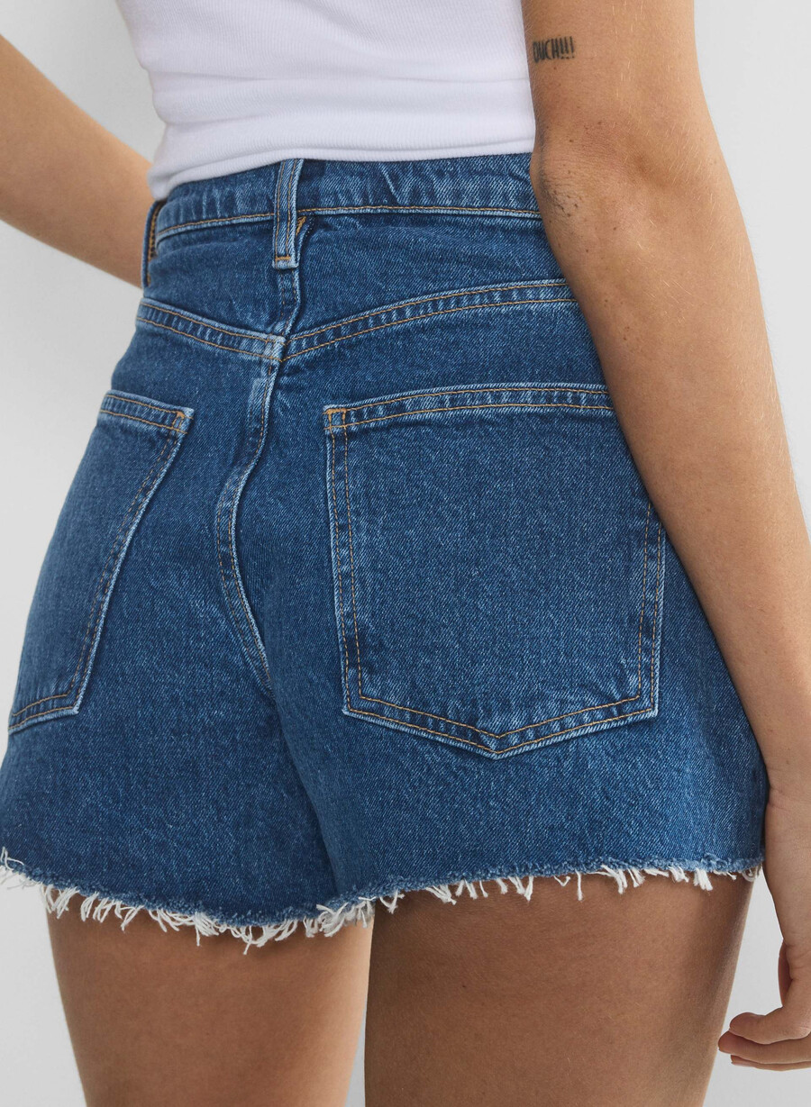 denim forum jodie höghöjds mini jeansshorts no-stress medium blÅ